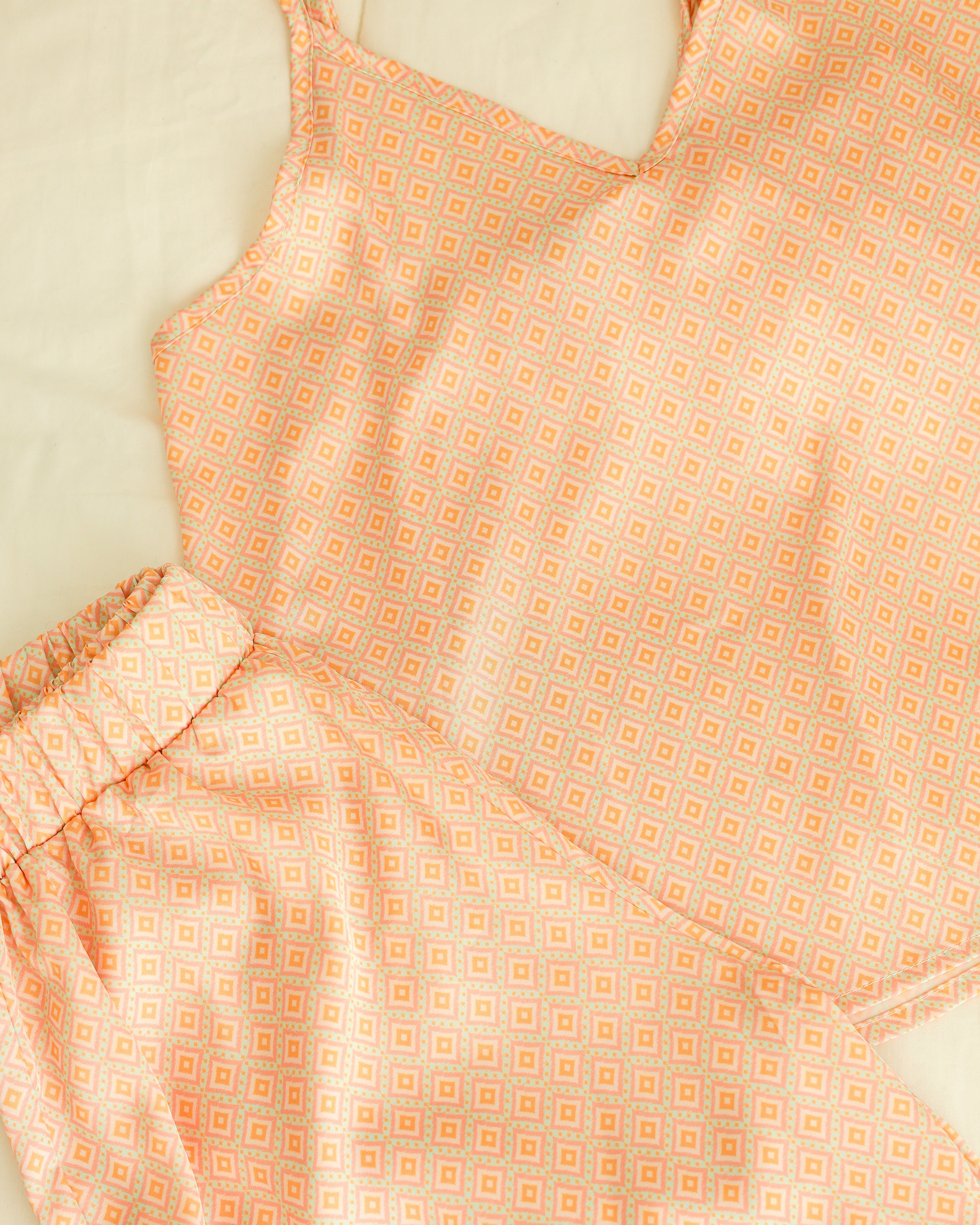 Simon Satin No-Sleeves Short Pajama