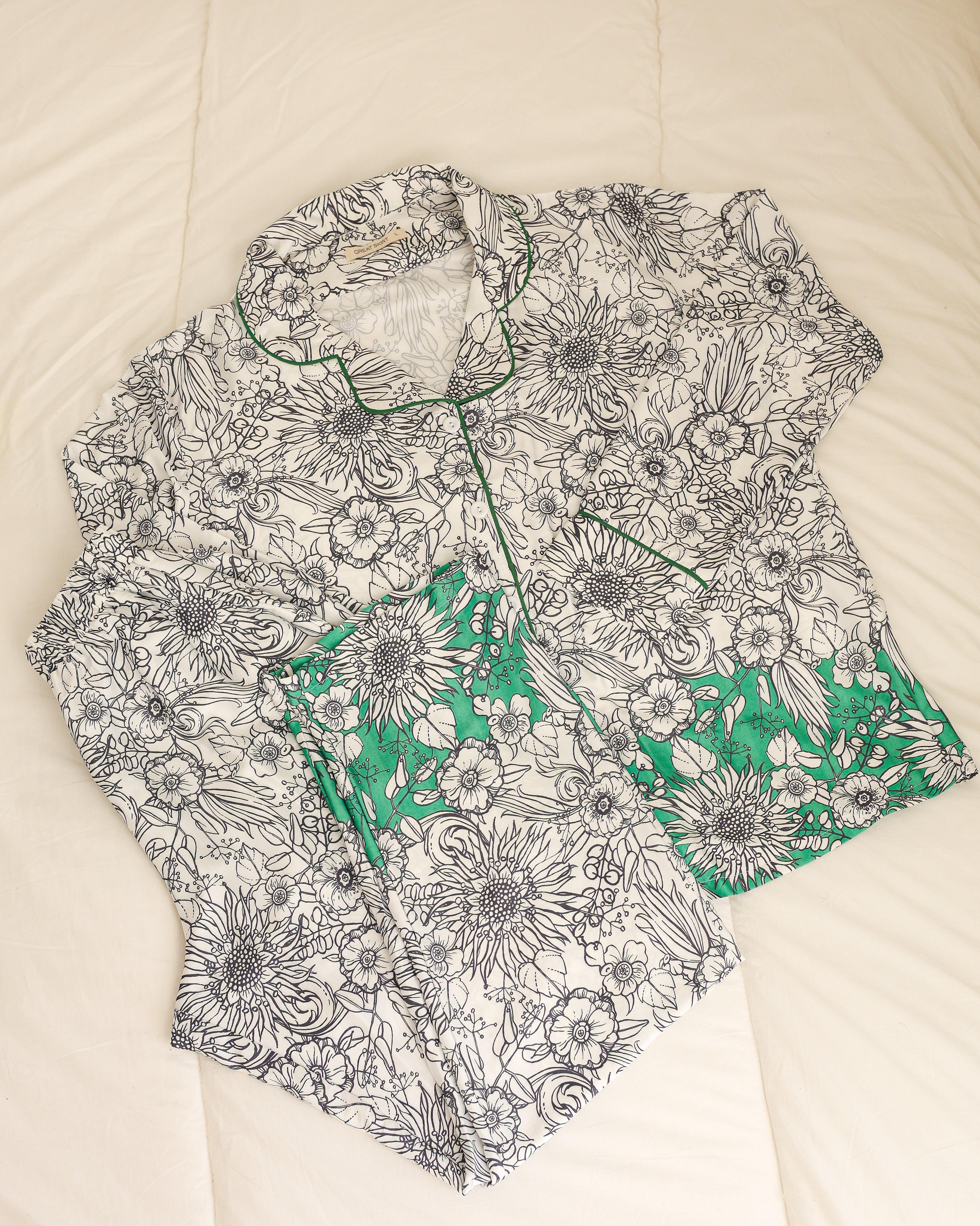 Green Satin Pajama