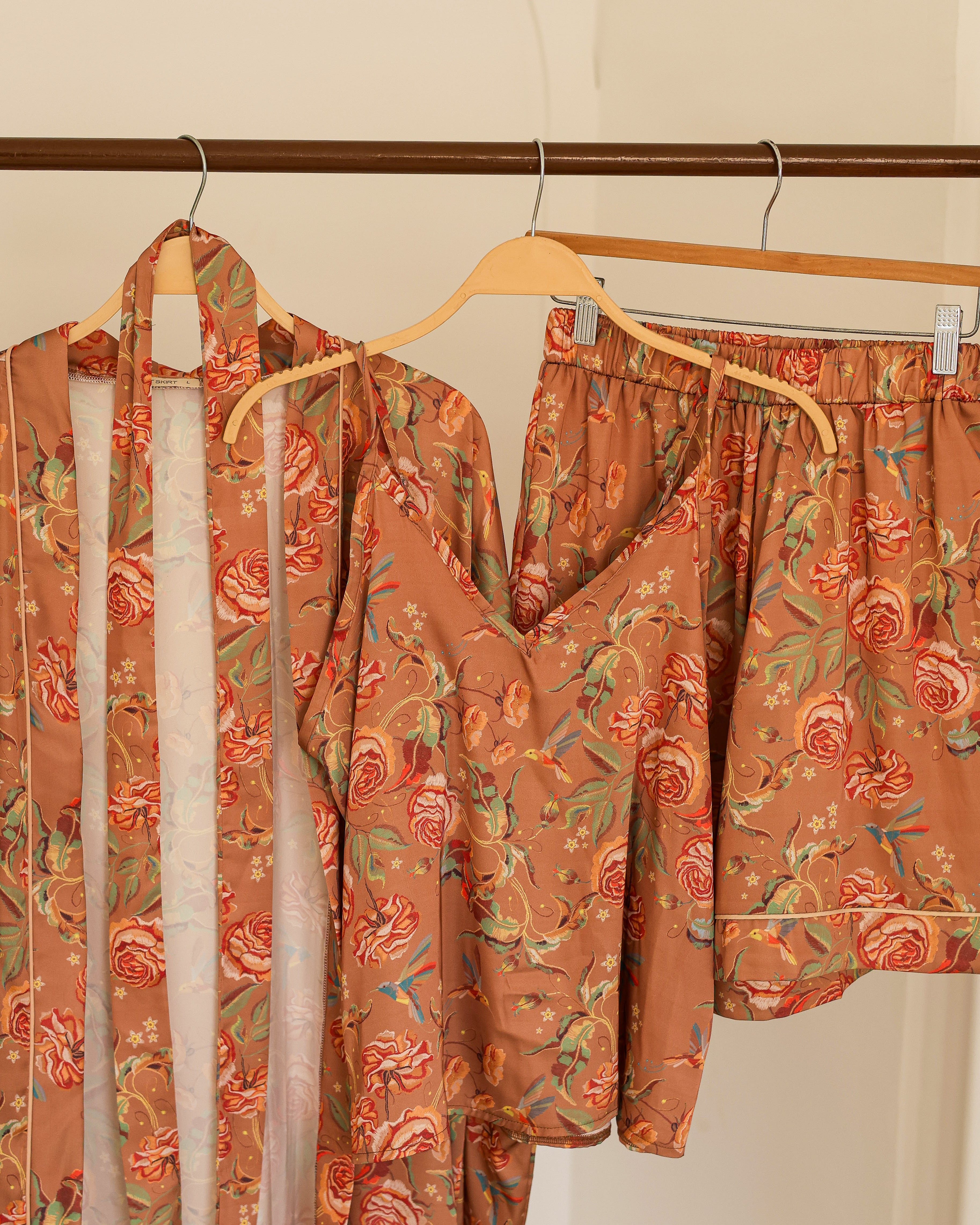 Brown Satin Nightgown Pajama