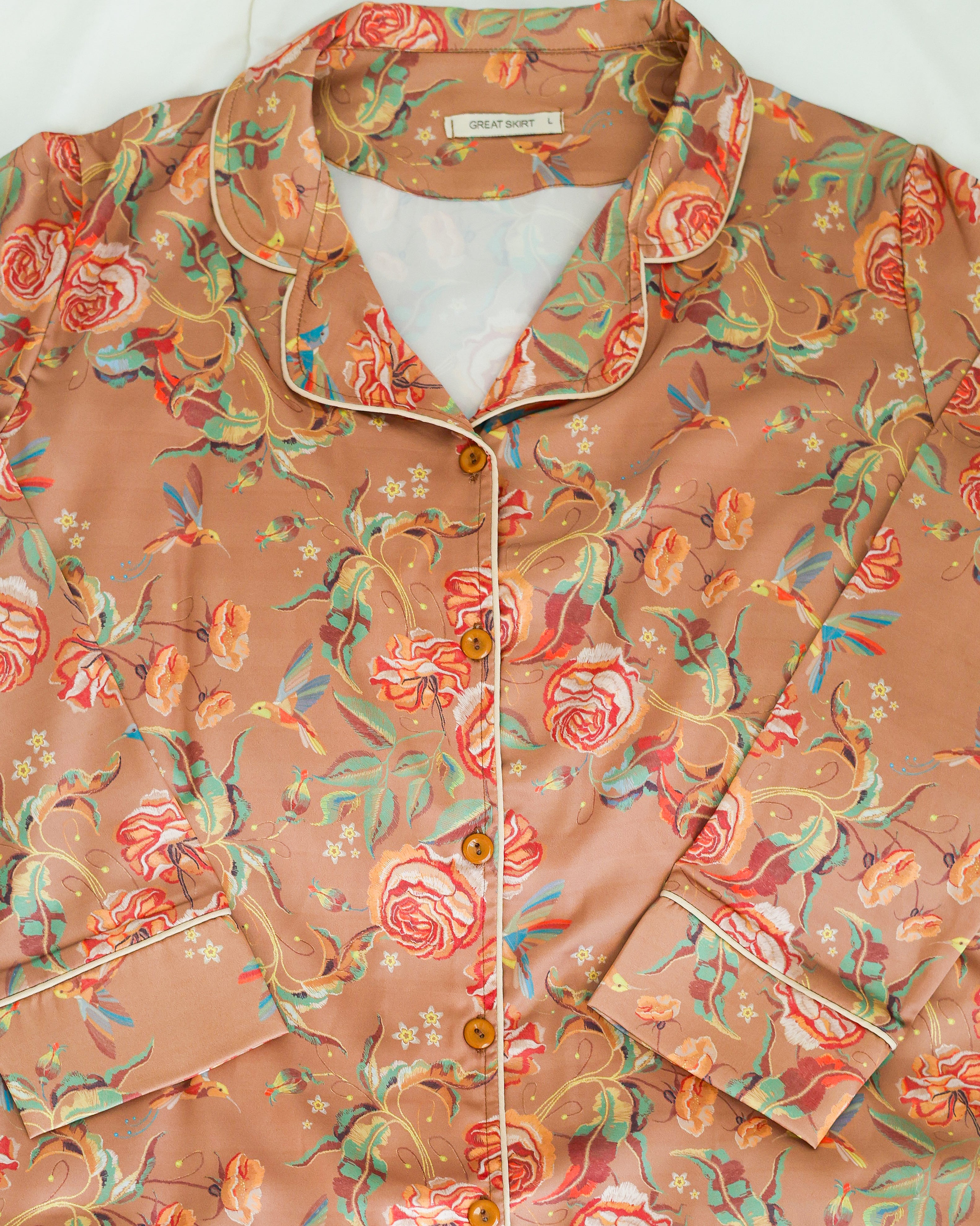 Brown Satin NightShirt