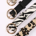 Zebra Leather Belt