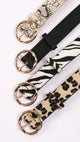 Zebra Leather Belt