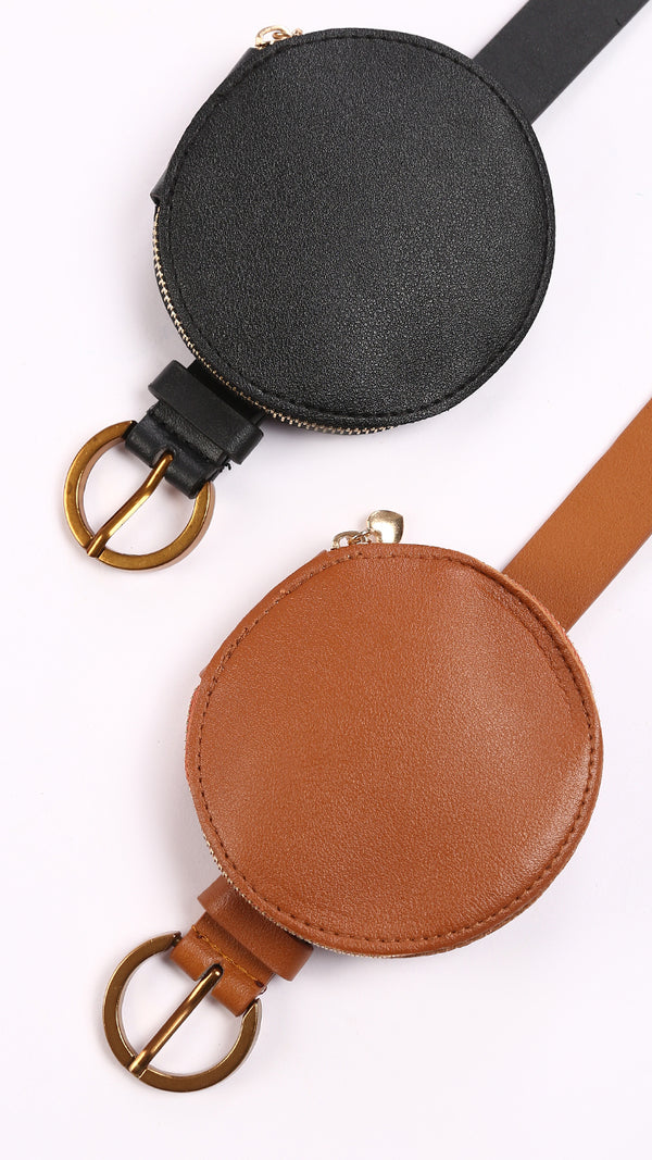 Coin Purse Leather Belt