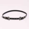 Black Double Buckle Belt