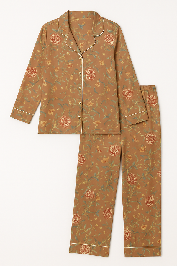 Brown Satin Pajama