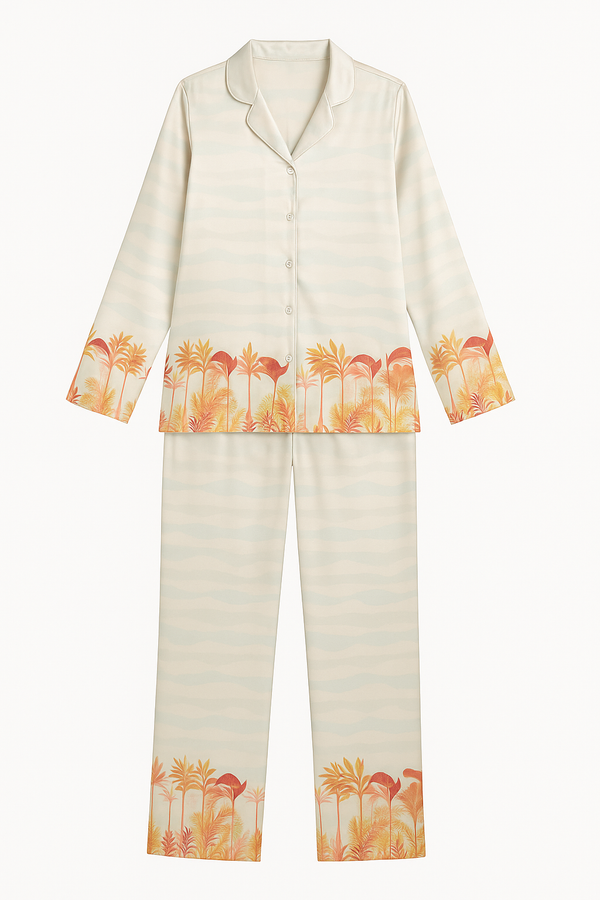 Offwhite Satin Pajama