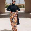 Shiny Wrapping Skirt Burkini