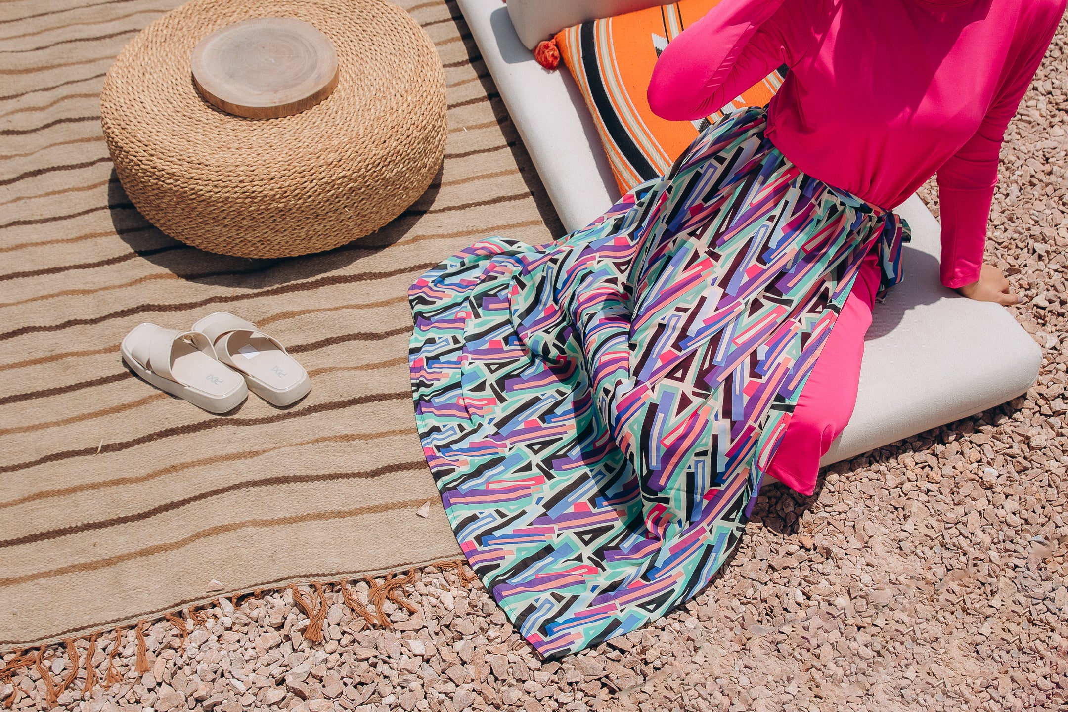 Cheerful Wrapping Skirt Burkini