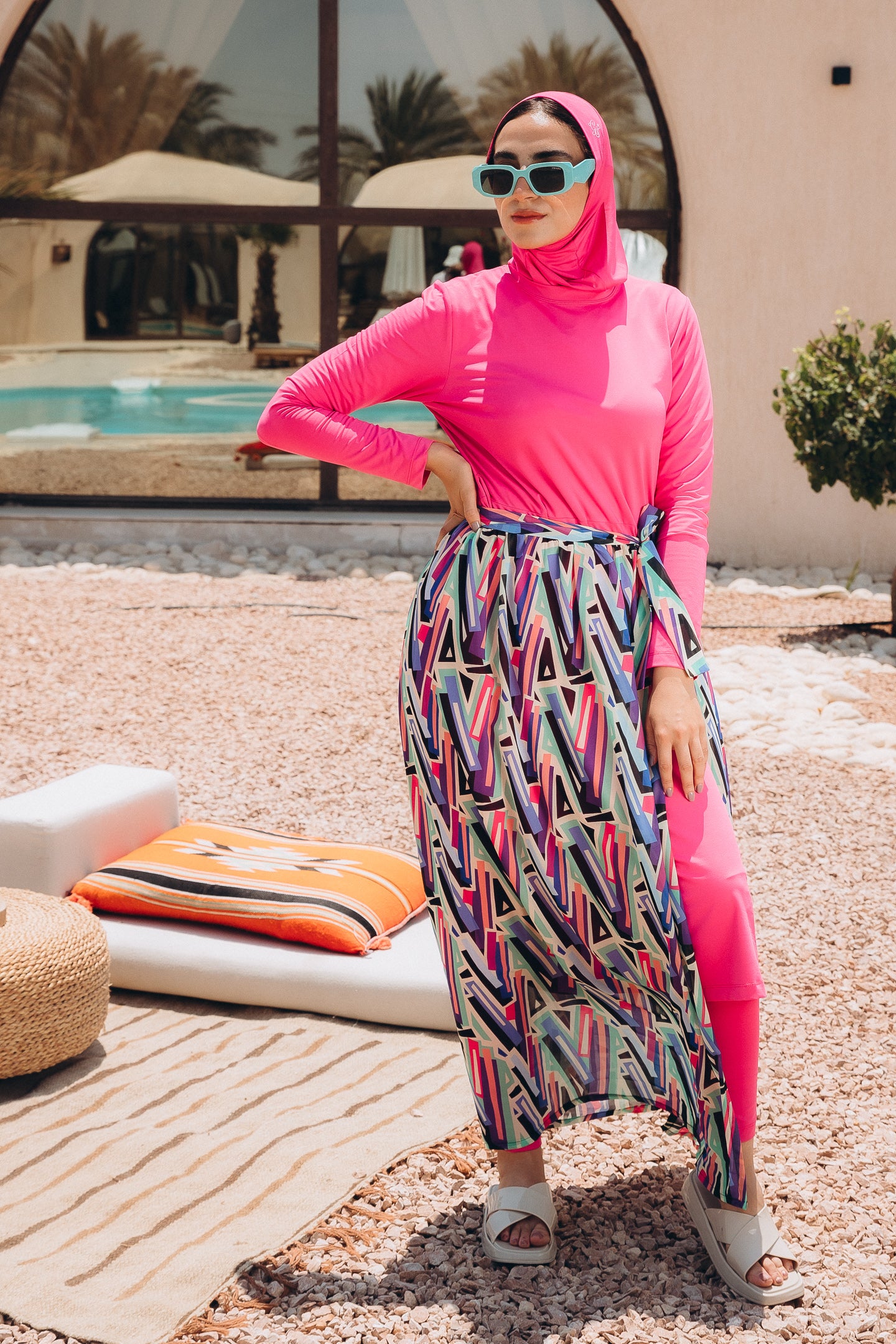 Cheerful Wrapping Skirt Burkini