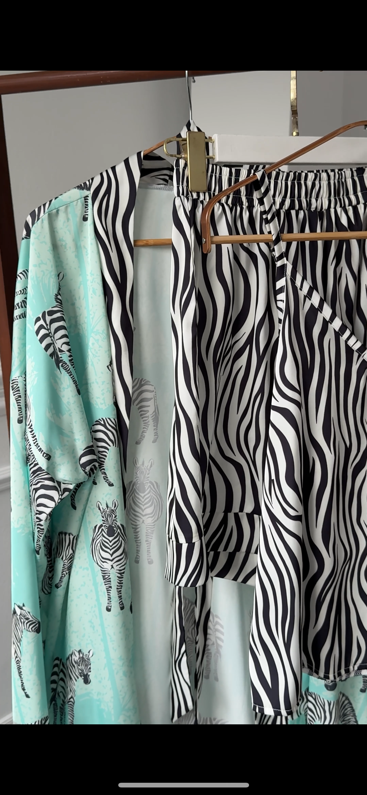 Zebra Satin Nightgown Pajama