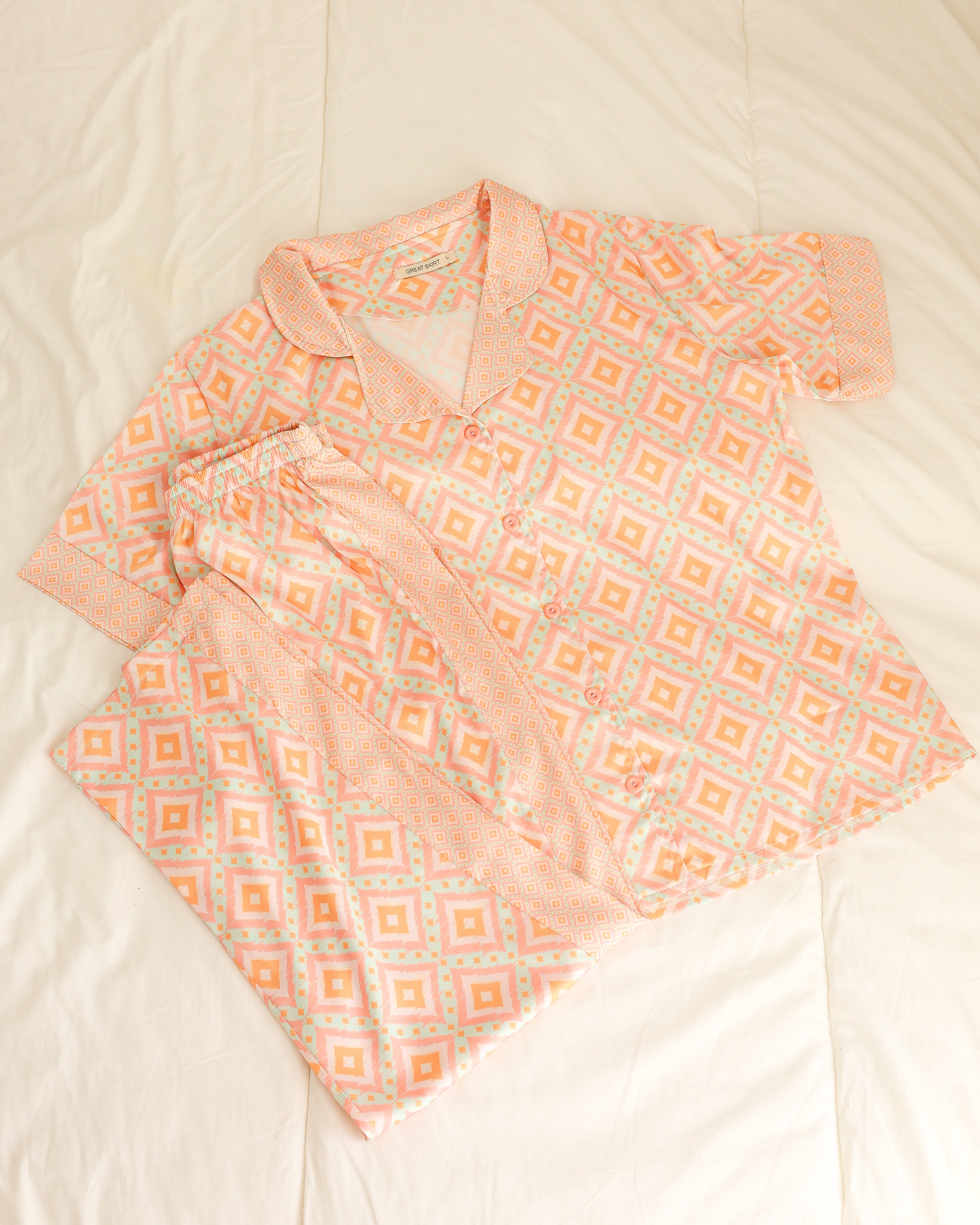 Simon Satin Half-sleeves Pajama