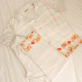 Offwhite Satin Half-sleeves Pajama