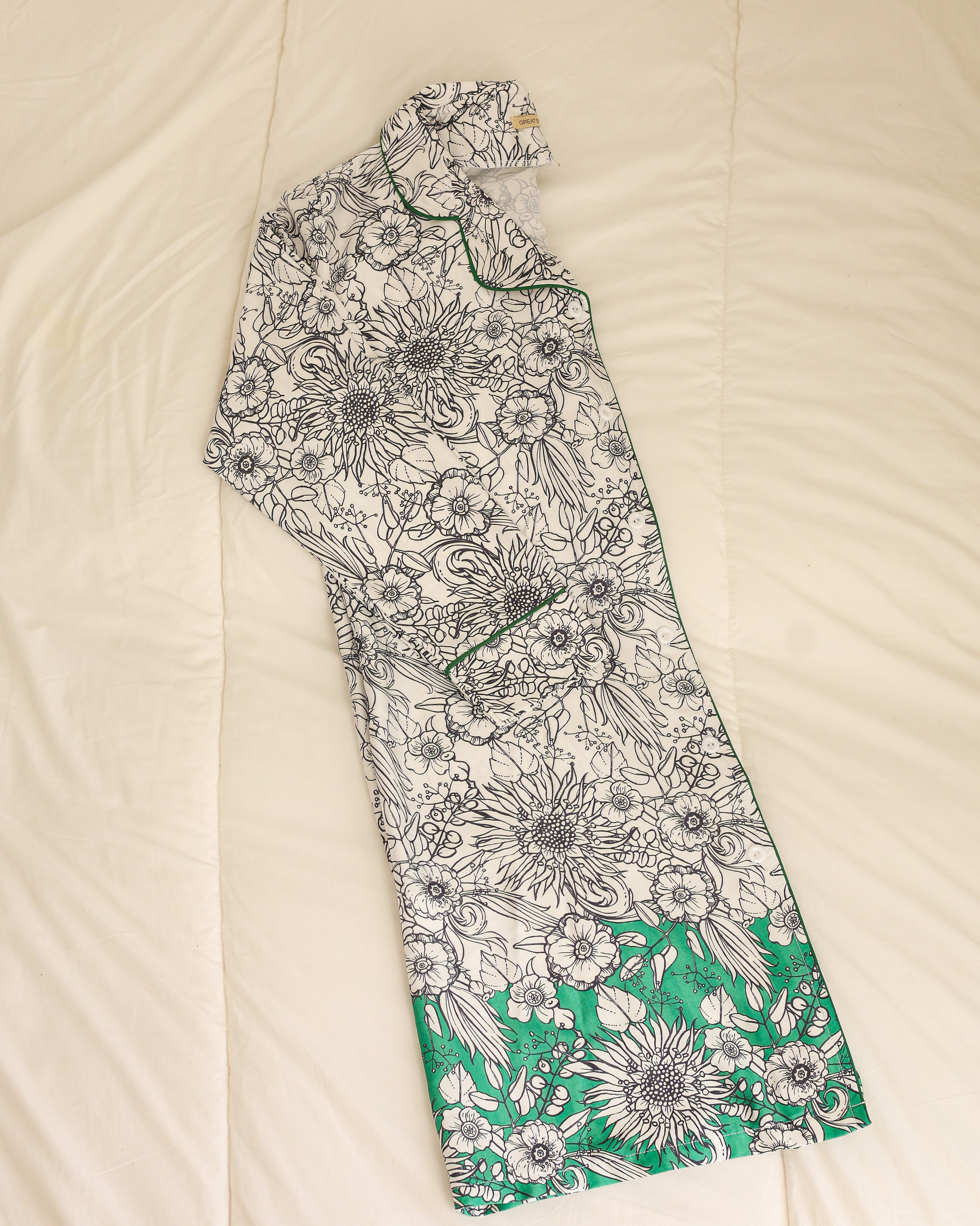 Green Satin NightShirt