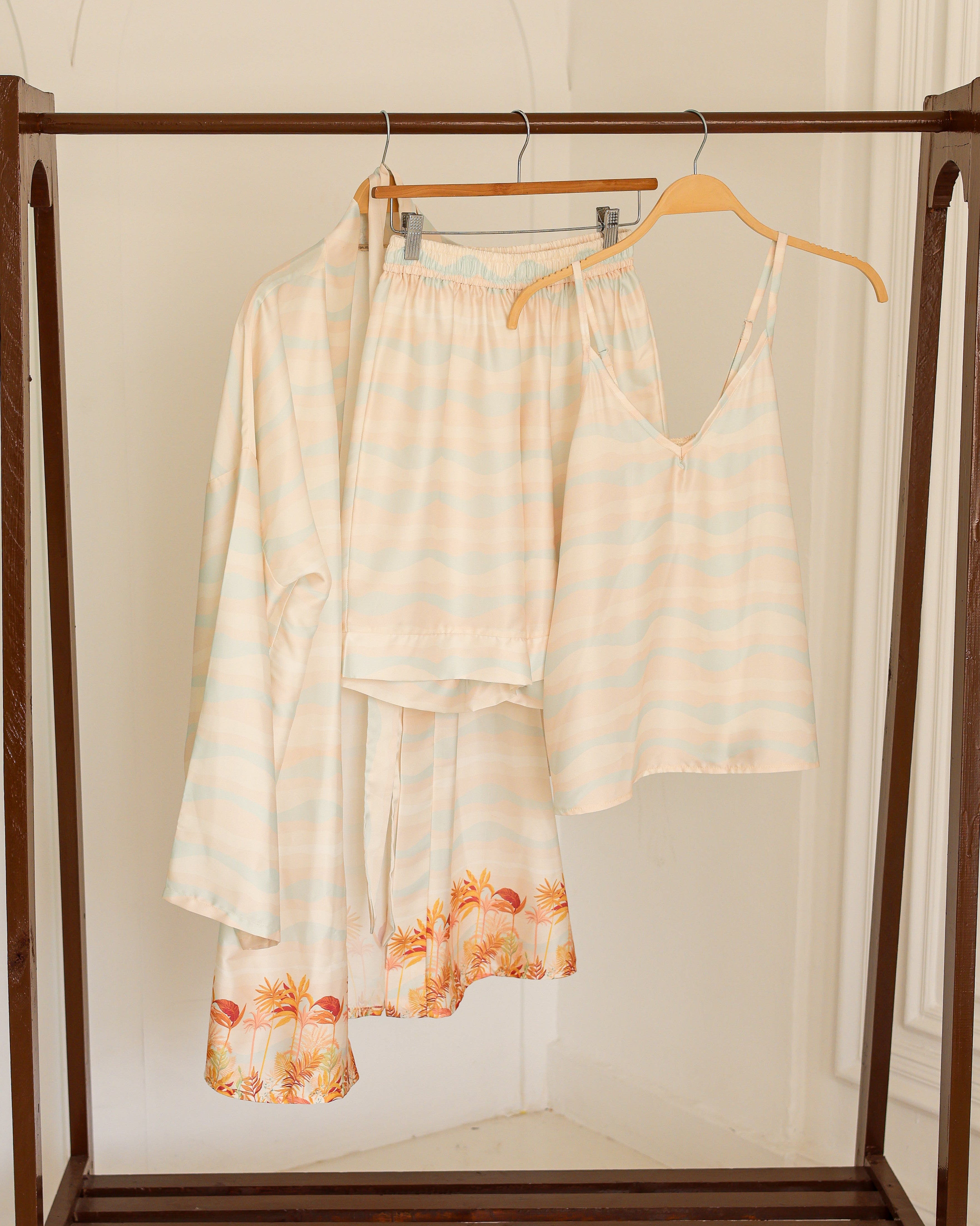 Offwhite Satin Nightgown Pajama