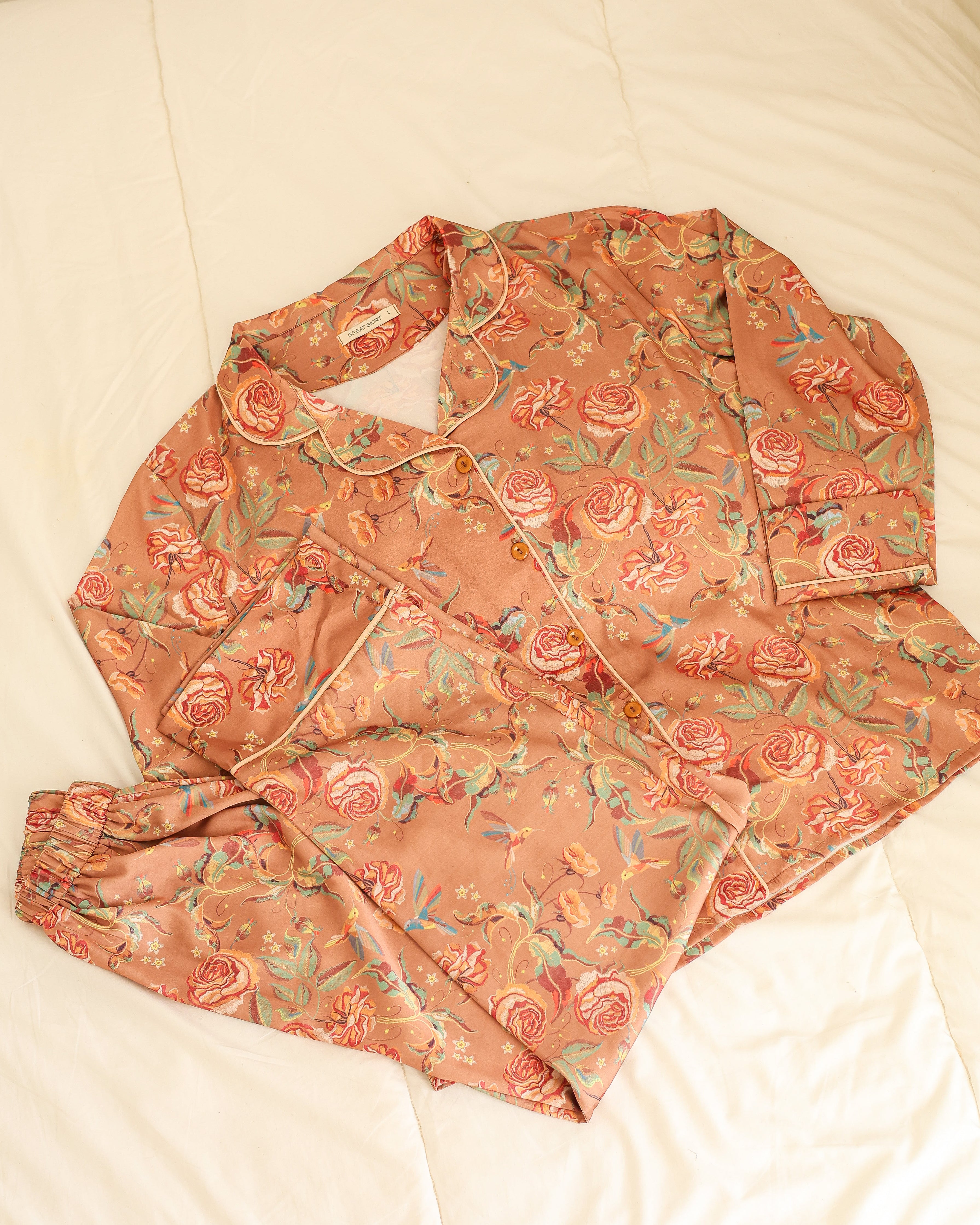 Brown Satin Pajama