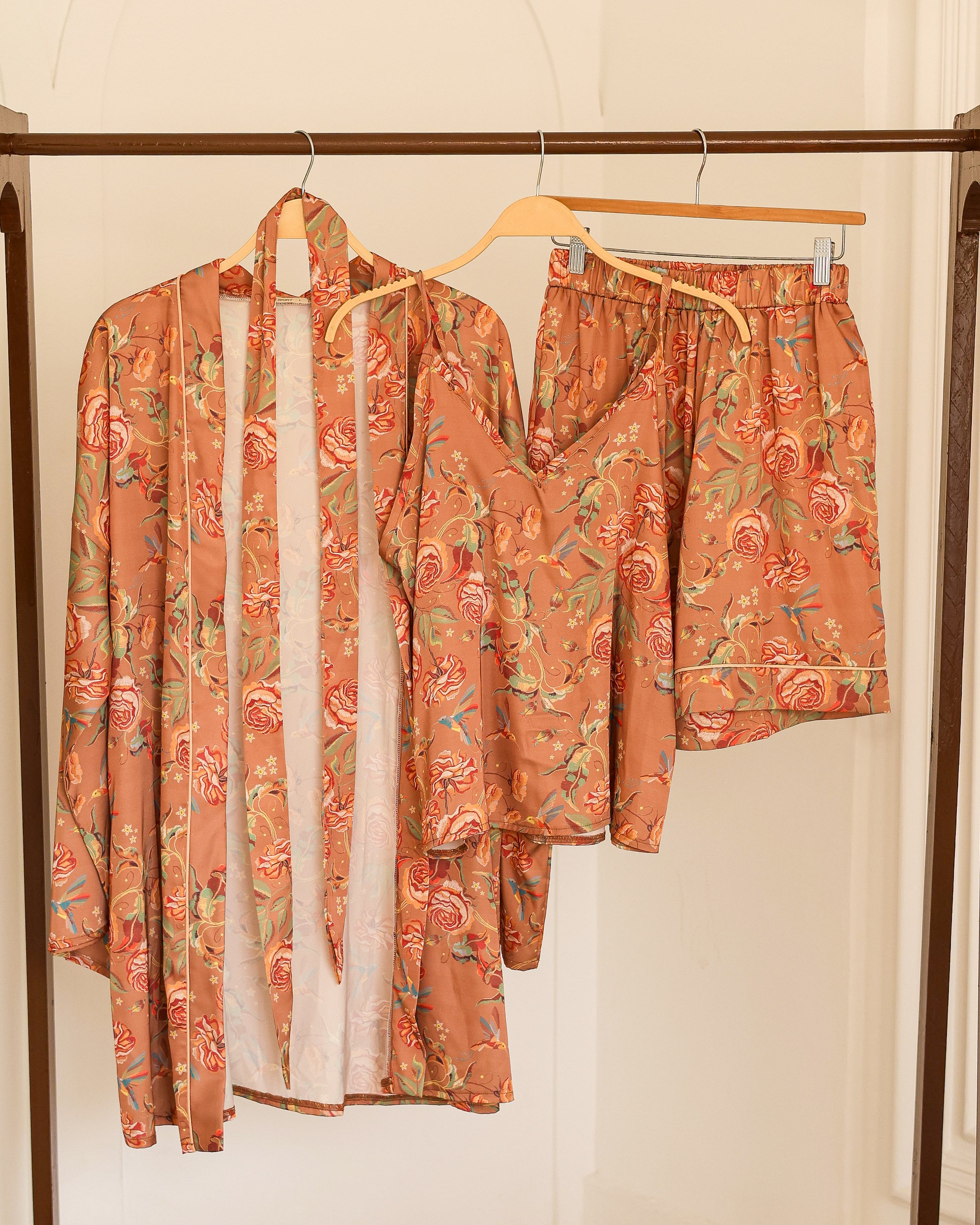 Brown Satin Nightgown Pajama