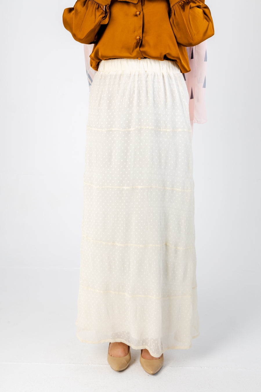 Pleated Chiffon Skirt