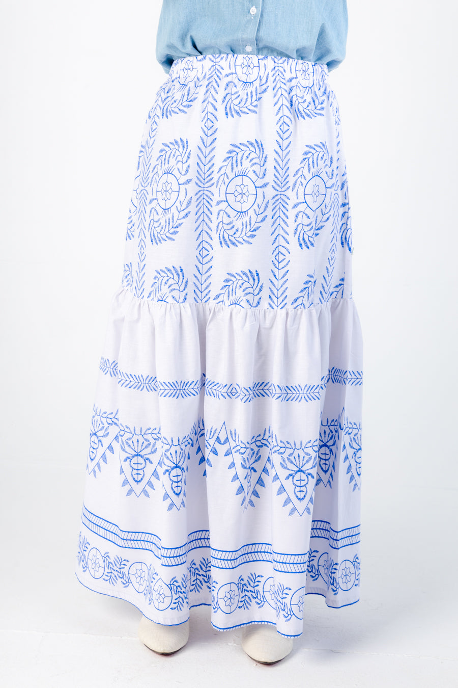 Blue Border Skirt