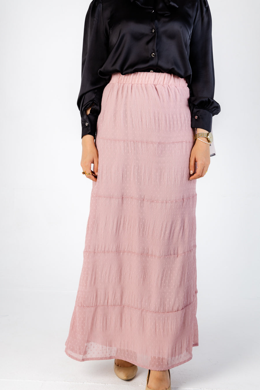 Pleated Chiffon Skirt