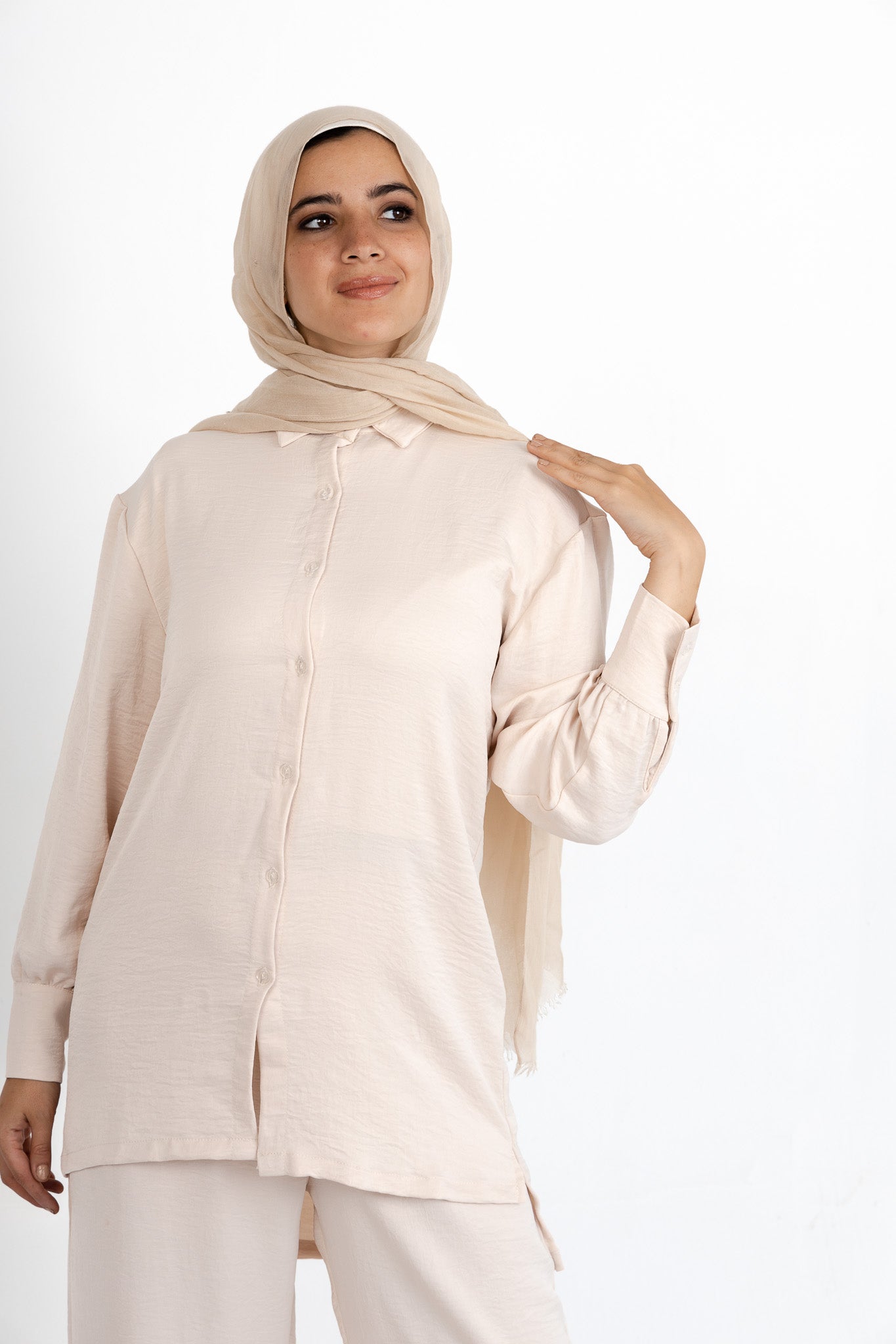 Beige Plain Blouse
