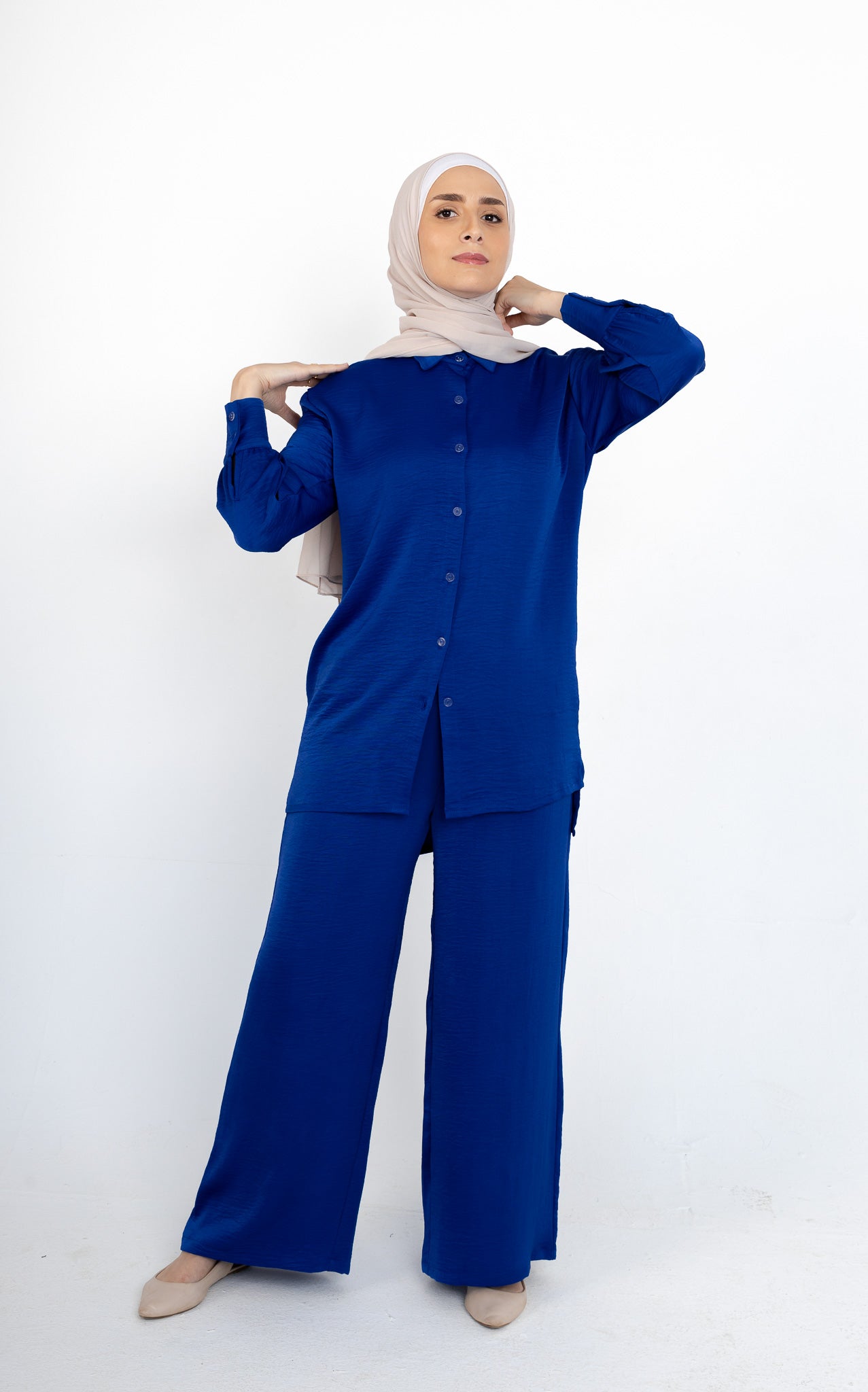 Royal Blue Plain Blouse