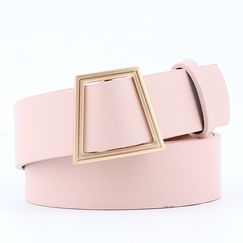 Pink belt Golden buckle