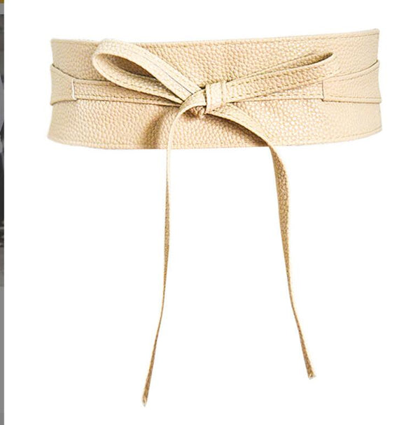 Beige Bow Belt