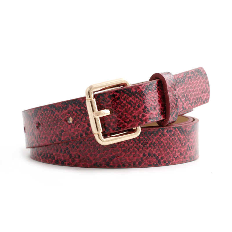 Twisted Red Leather Belt