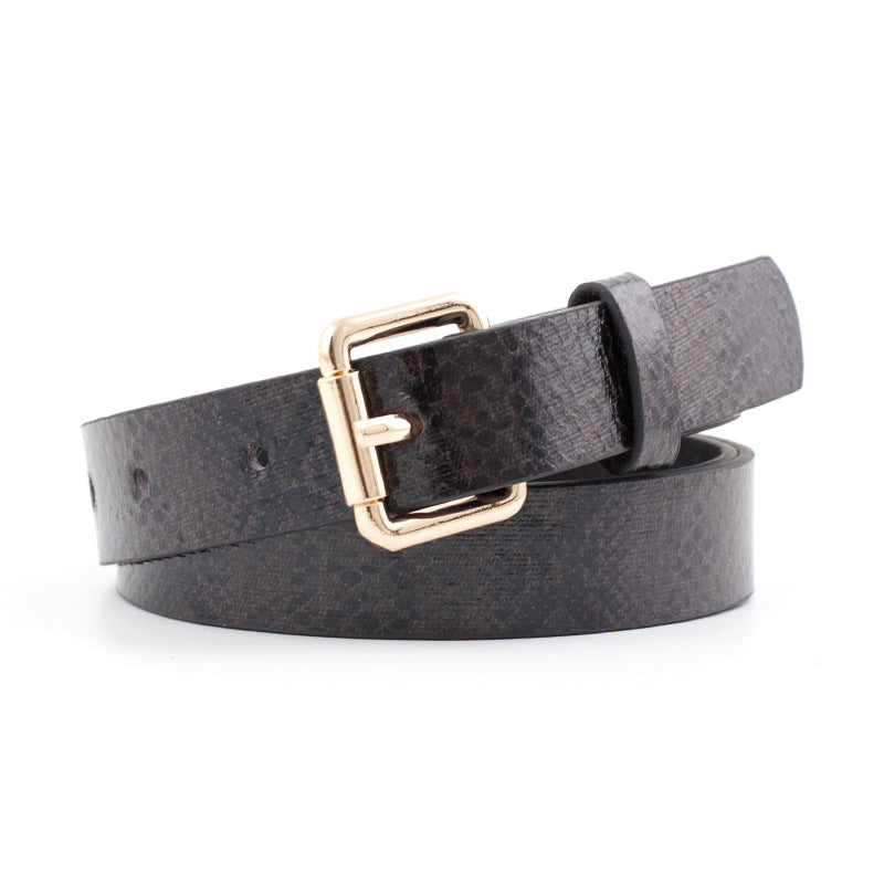 Twisted Black Leather Belt