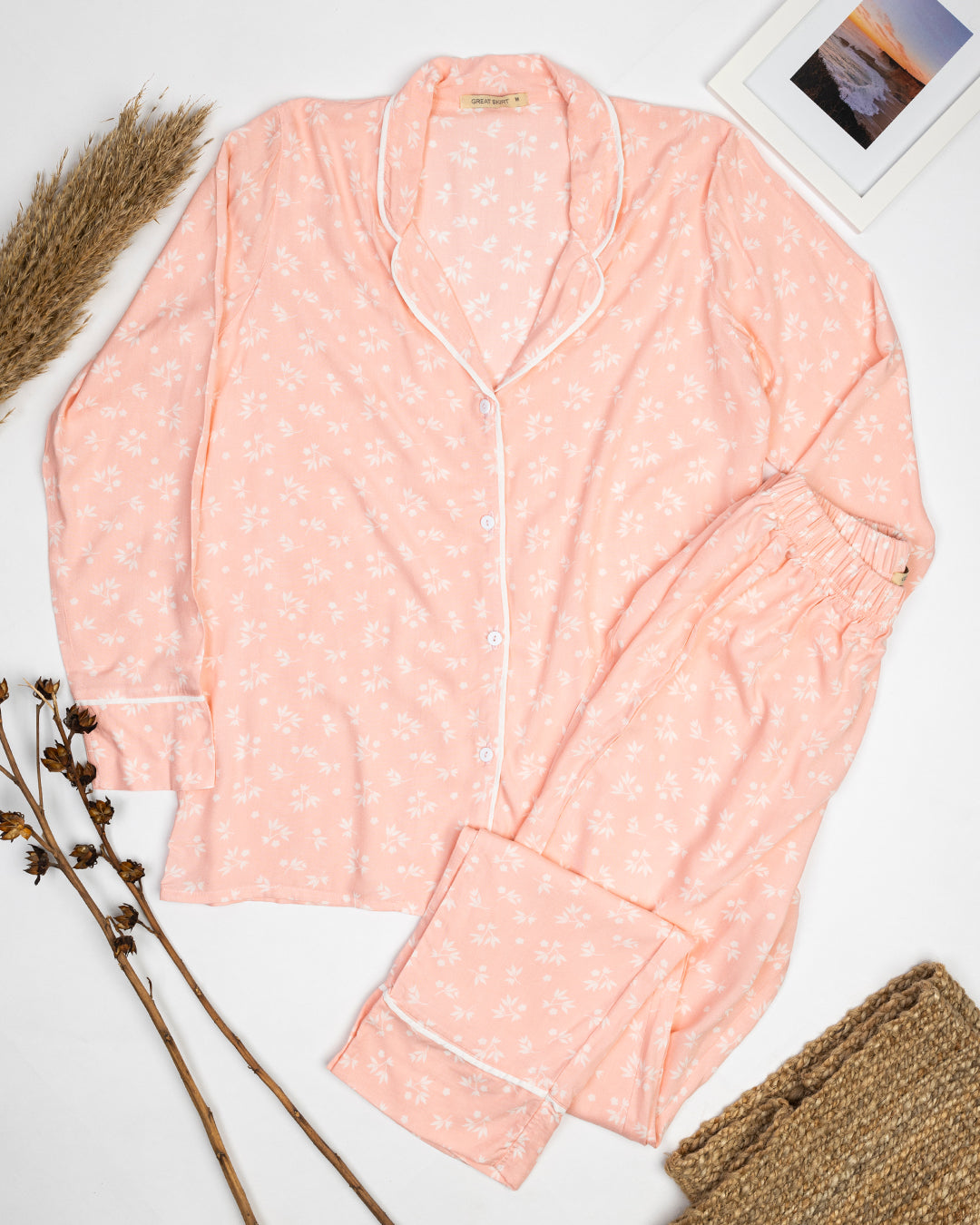 White Flower Pajama