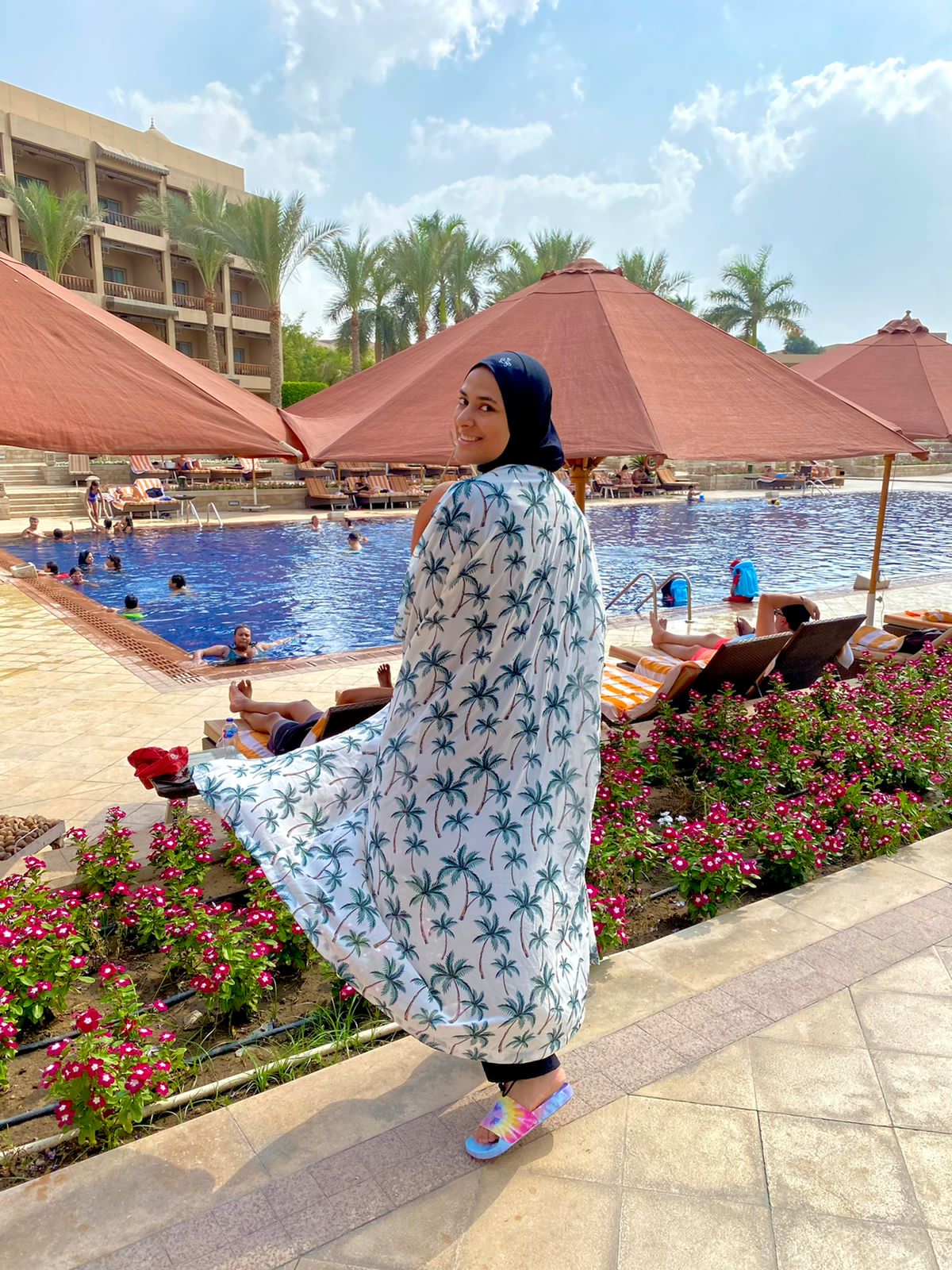 Green Palm Open Cover Up